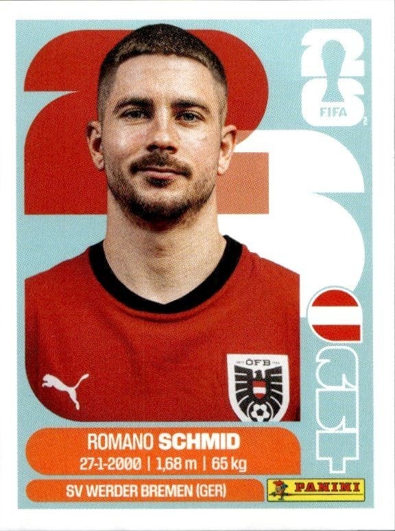 2026 Panini FIFA World Cup Romano Schmid #AUT 16 trading card