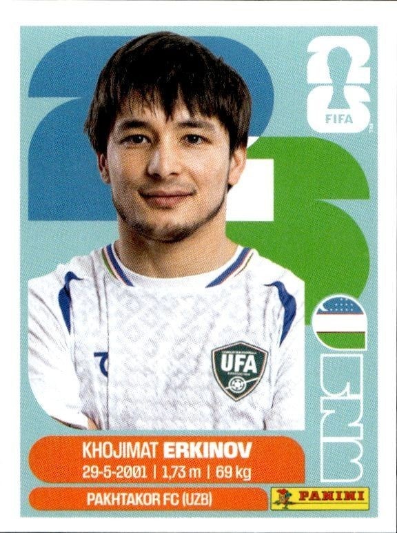 2026 Panini FIFA World Cup Khojimat Erkinov #UZB 15 trading card