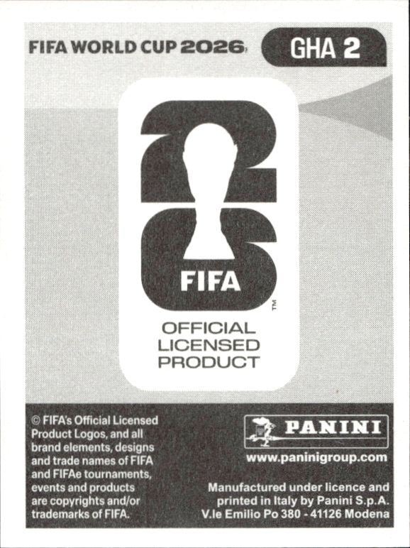 2026 Panini Fifa World Cup Lawrence Ati-Zigi #GHA 2 soccer trading card back