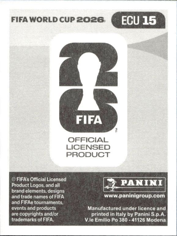 2026 Panini FIFA World Cup Leonardo Campana #ECU 15 soccer trading card back