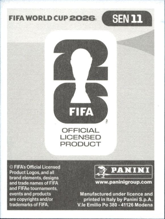 2026 Panini FIFA World Cup Pape Gueye #SEN 11 soccer trading card back