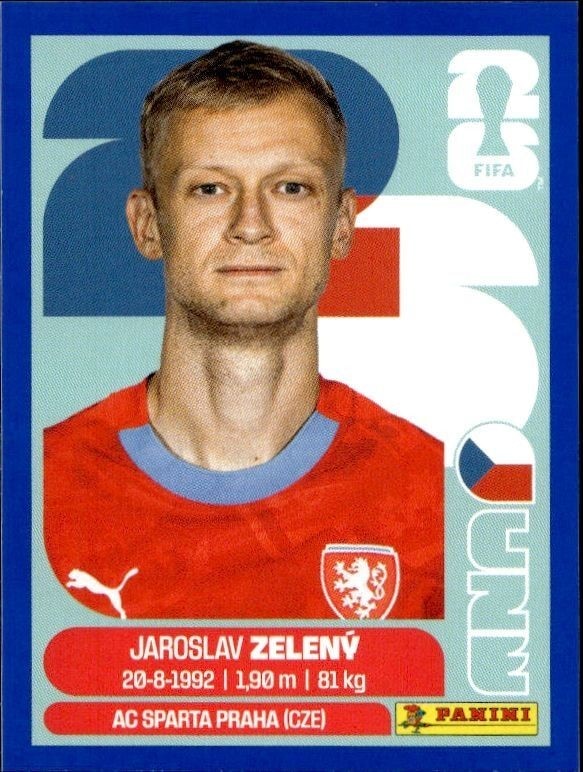 2026 Panini FIFA World Cup Jaroslav Zelený #CZE 6 trading card