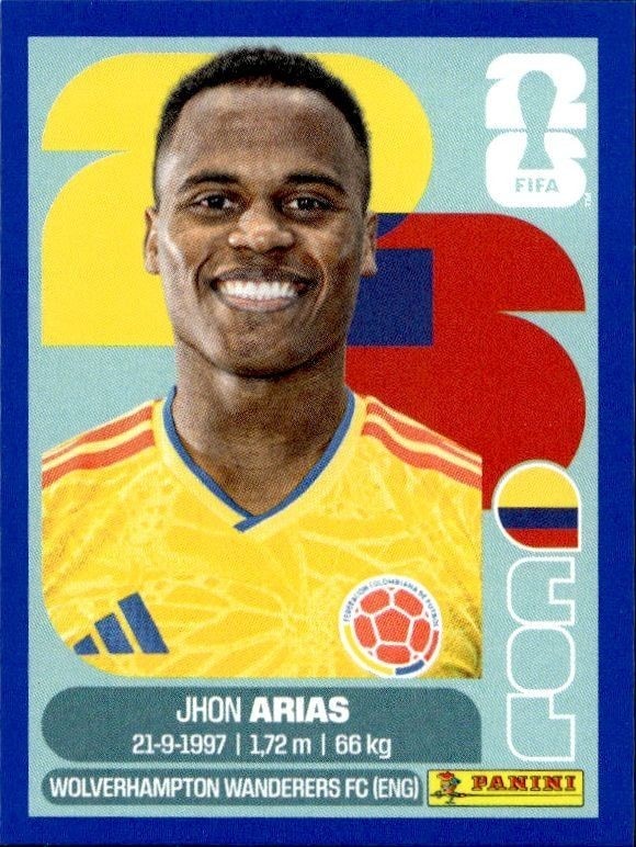 2026 Panini FIFA World Cup Jhon Arias #COL 17 trading card