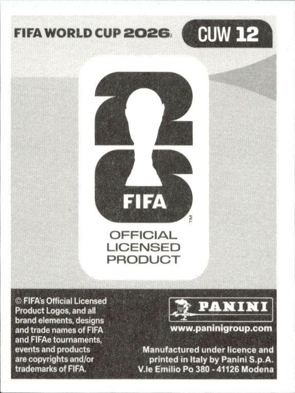 2026 Panini FIFA World Cup Leandro Bacuna #CUW 12 soccer trading card back