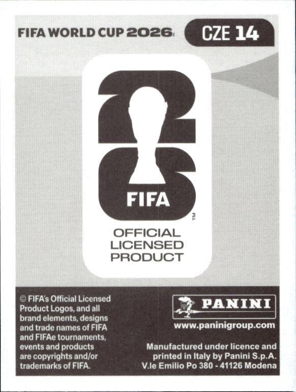 2026 Panini FIFA World Cup Pavel Šulc #CZE 14 soccer trading card back