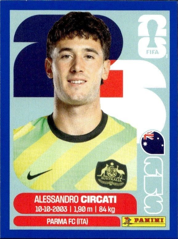 2026 Panini FIFA World Cup Alessandro Circati #AUS 5 trading card