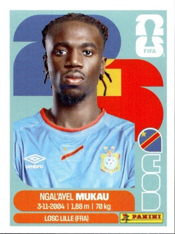 2026 Panini FIFA World Cup Ngal'Avel Mukau #COD 9 trading card