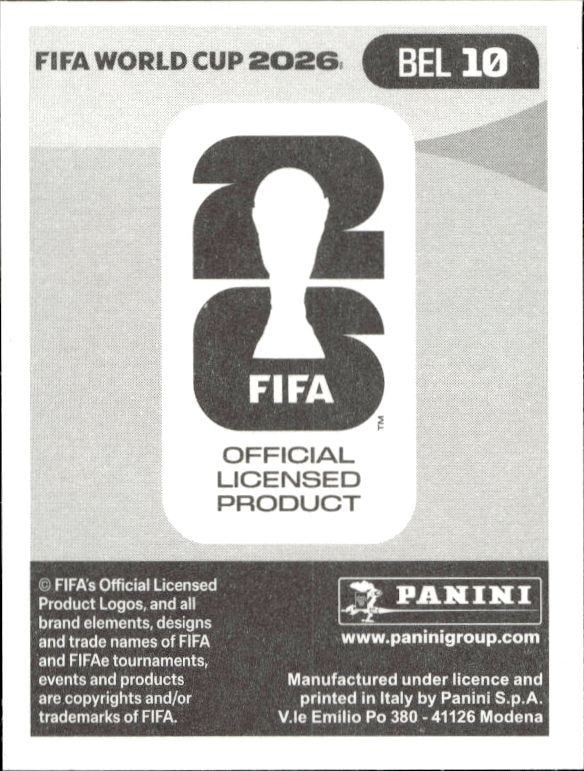 2026 Panini FIFA World Cup Amadou Onana #BEL 10 soccer trading card back