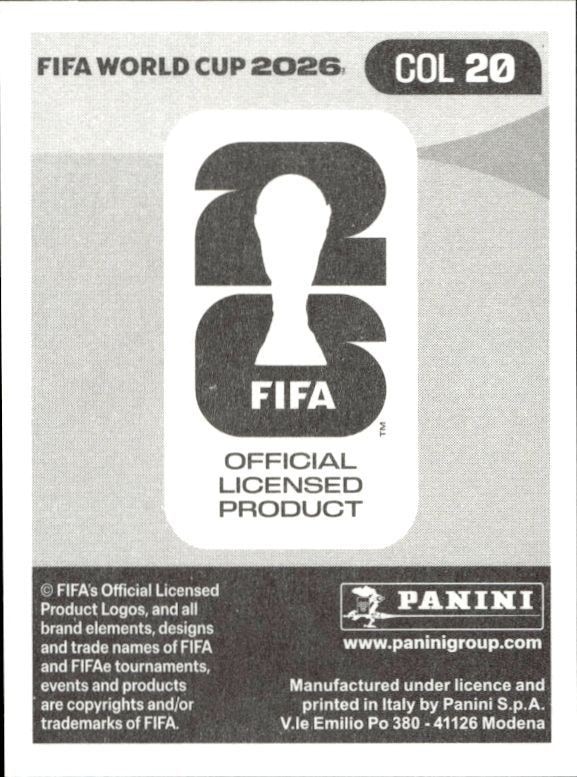 2026 Panini FIFA World Cup Luis Díaz #COL 20 soccer trading card back