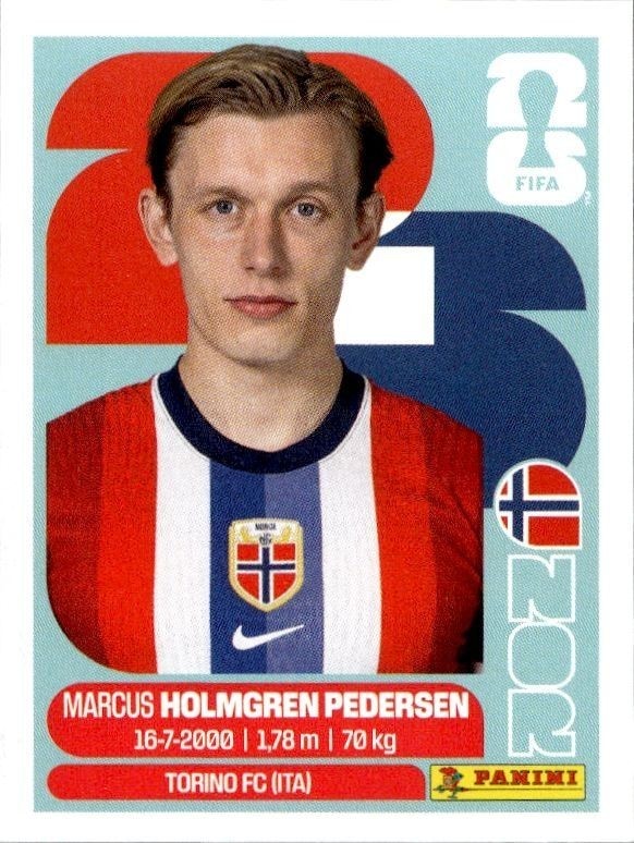 2026 Panini FIFA World Cup Marcus Holmgren Pedersen #NOR 6 trading card