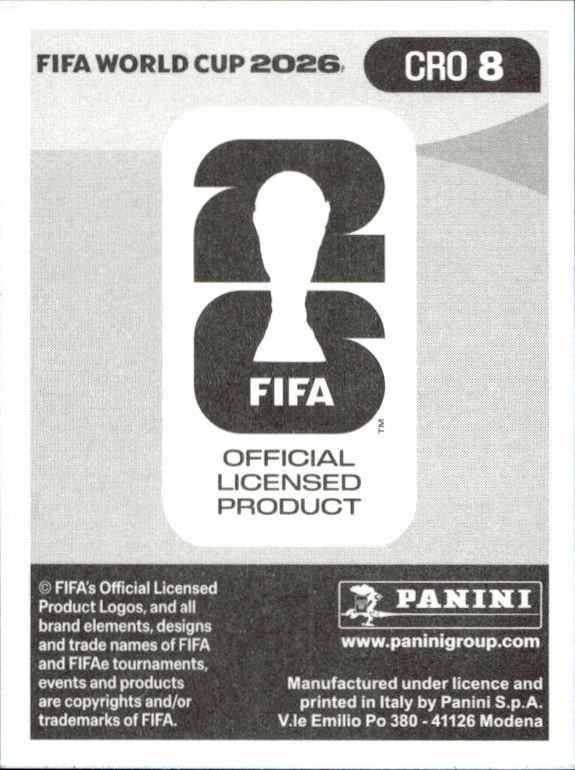 2026 Panini FIFA World Cup Kristijan Jakić #CRO 8 soccer trading card back