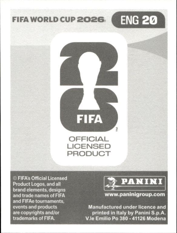 2026 Panini FIFA World Cup Ollie Watkins #ENG 20 soccer trading card back