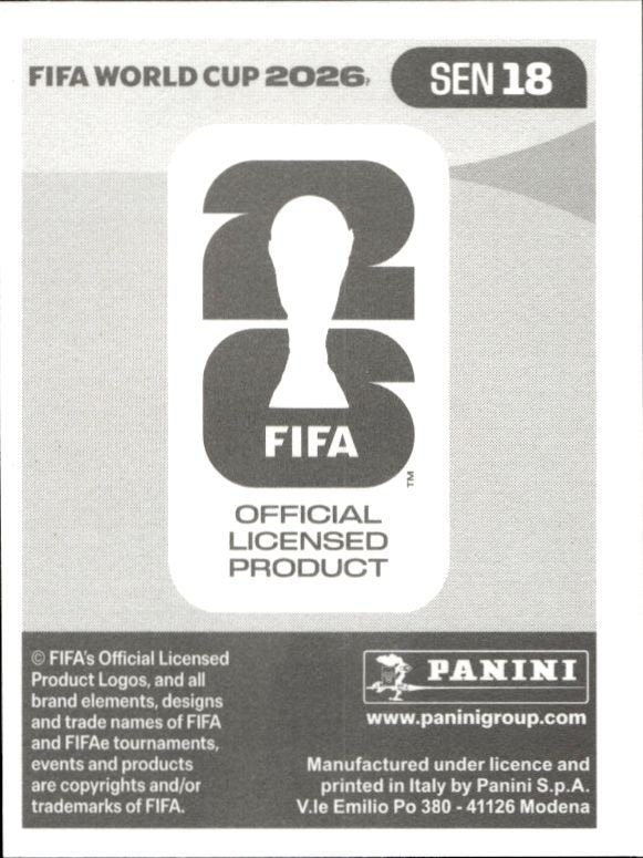 2026 Panini FIFA World Cup Ilman Ndiaye #SEN 18 soccer trading card back