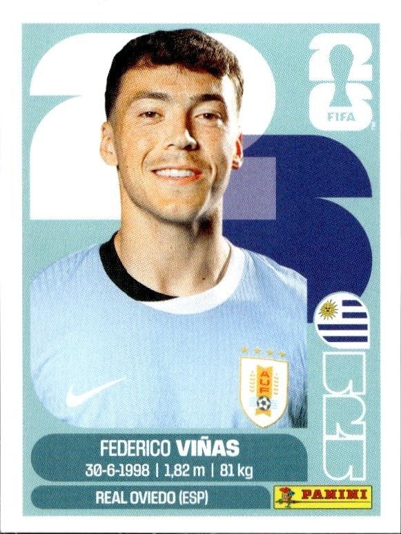 2026 Panini FIFA World Cup Federico Viñas #URU 18 trading card
