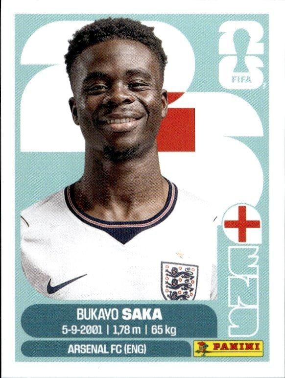 2026 Panini FIFA World Cup Bukayo Saka #ENG 17 trading card