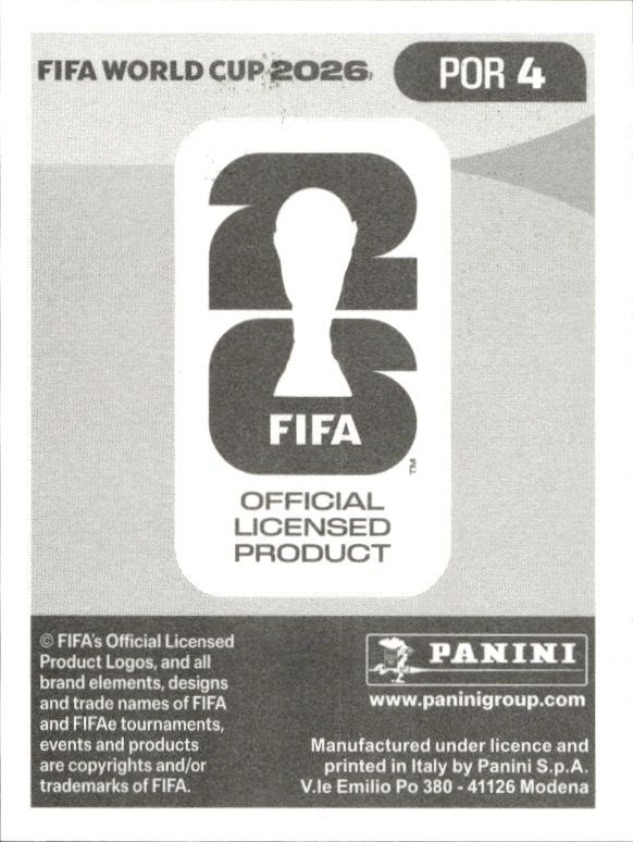 2026 Panini FIFA World Cup Rúben Dias #POR 4 soccer trading card back