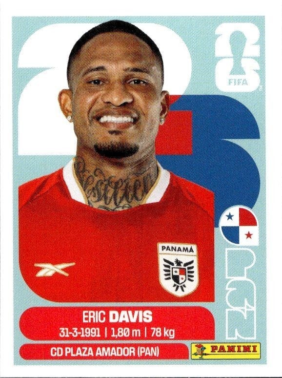 2026 Panini FIFA World Cup Eric Davis #PAN 7 trading card