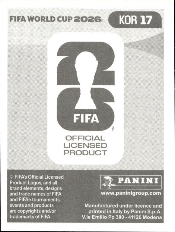 2026 Panini FIFA World Cup Guesung Cho #KOR 17 soccer trading card back