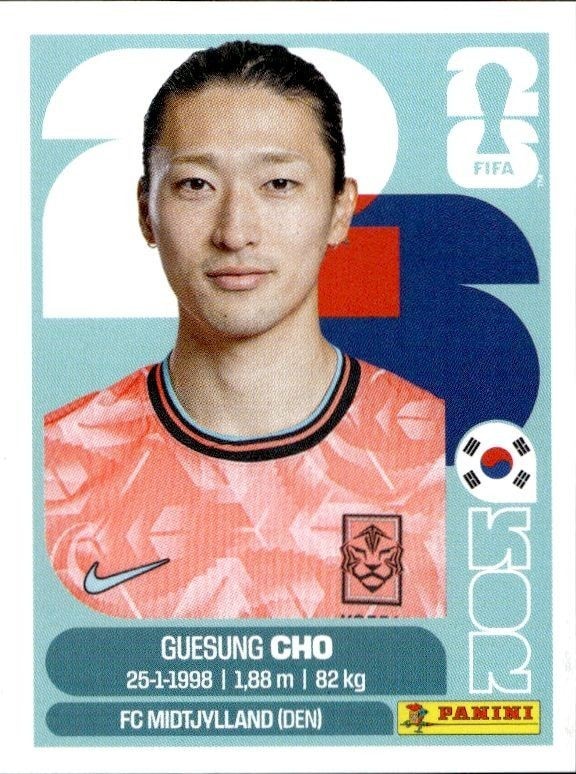 2026 Panini FIFA World Cup Guesung Cho #KOR 17 trading card