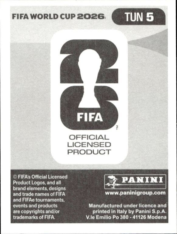 2026 Panini FIFA World Cup Montassar Talbi #TUN 5 soccer trading card back