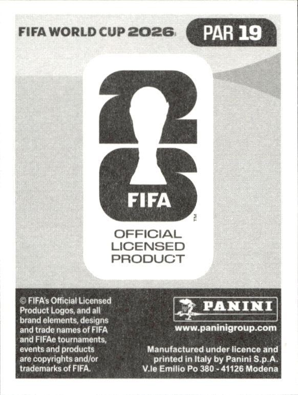2026 Panini FIFA World Cup Ángel Romero #PAR 19 soccer trading card back