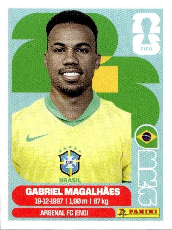 2026 Panini FIFA World Cup Gabriel Magalhães #BRA 6 trading card