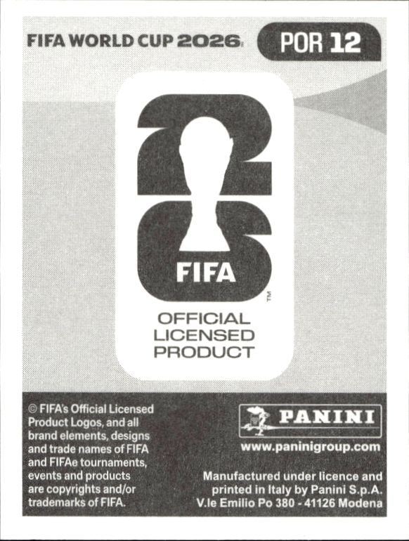 2026 Panini FIFA World Cup Vitinha #POR 12 soccer trading card back