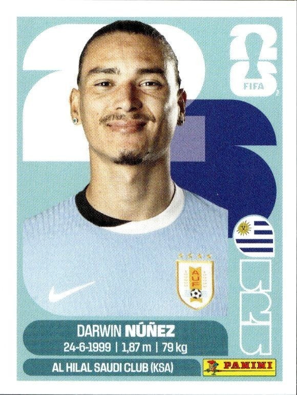 2026 Panini FIFA World Cup Darwin Núñez #URU 17 trading card