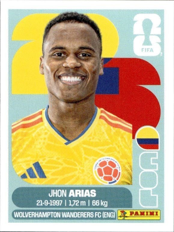 2026 Panini FIFA World Cup Jhon Arias #COL 17 trading card