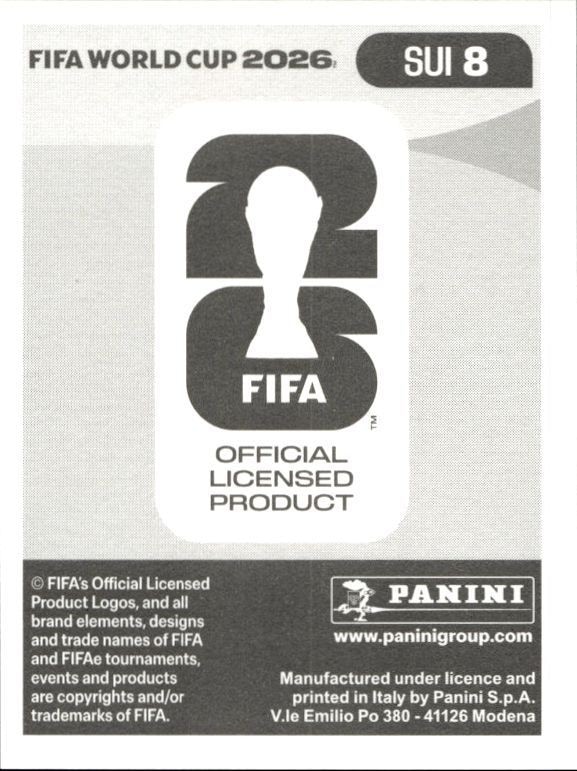 2026 Panini FIFA World Cup Silvan Widmer #SUI 8 soccer trading card back