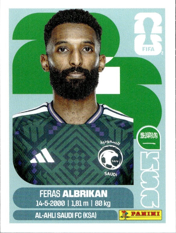 2026 Panini FIFA World Cup Feras Albrikan #KSA 18 trading card