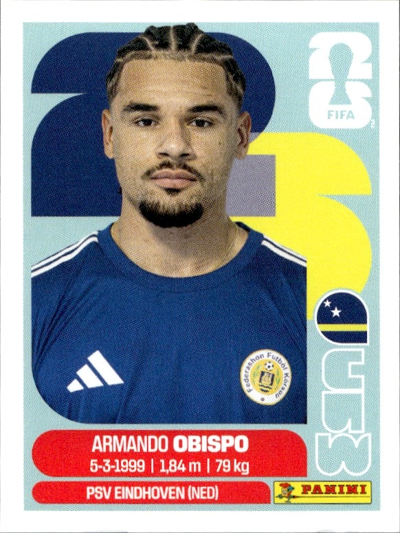 2026 Panini FIFA World Cup Armando Obispo #CUW 3 trading card