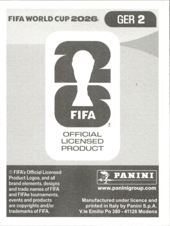2026 Panini FIFA World Cup Marc-André Ter Stegen #GER 2 soccer trading card back