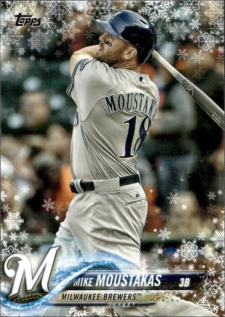 2018 Topps Holiday Mike Moustakas #HMW197 trading card
