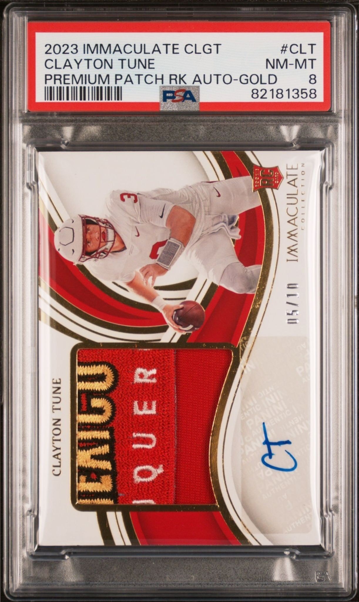 2023 Panini Immaculate Collection Collegiate Clayton Tune #PPRA-CLT trading card