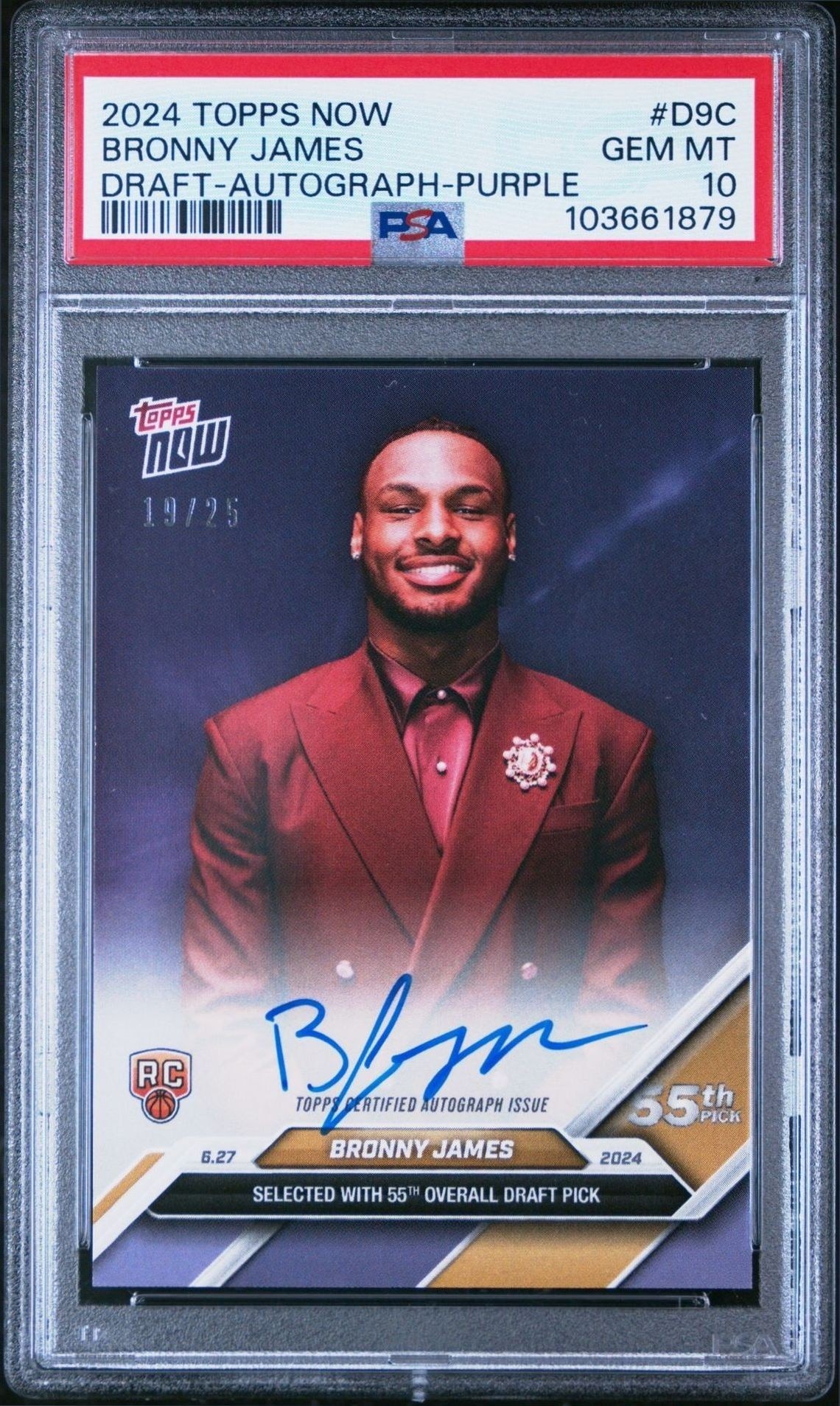 2024-25 Topps Draft Bronny James #D9C trading card