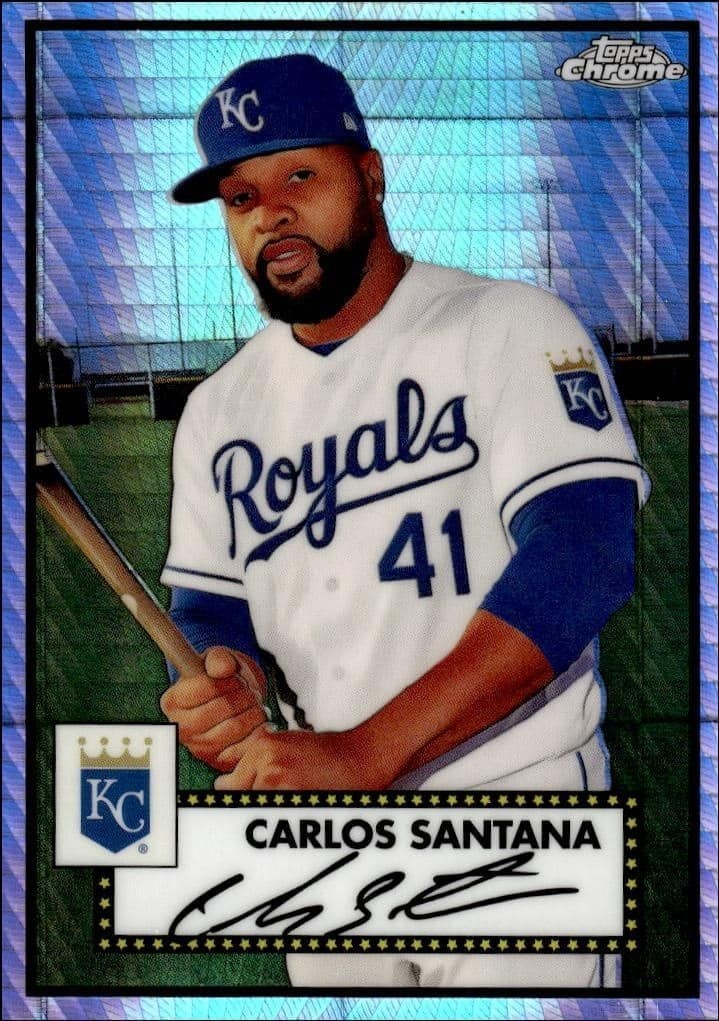 2021 Topps Chrome Platinum Anniversary Carlos Santana #254 trading card