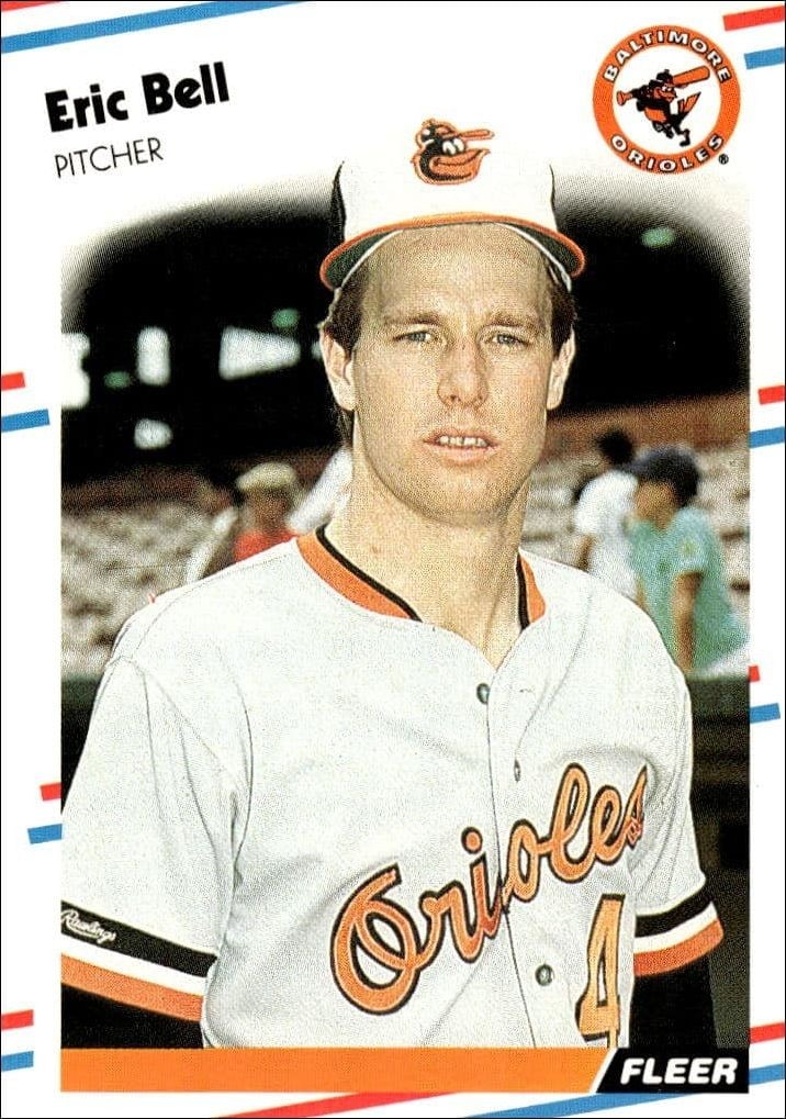1988 Fleer Eric Bell #555 trading card
