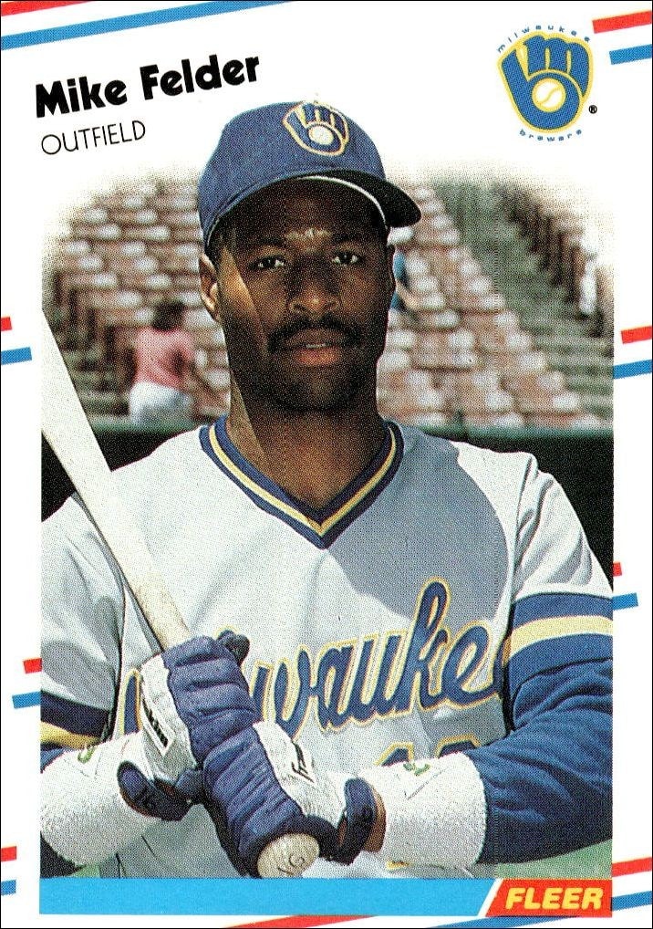 1988 Fleer Mike Felder #164 trading card