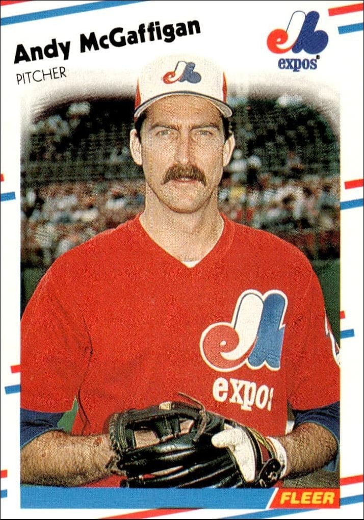 1988 Fleer Andy McGaffigan #190 trading card