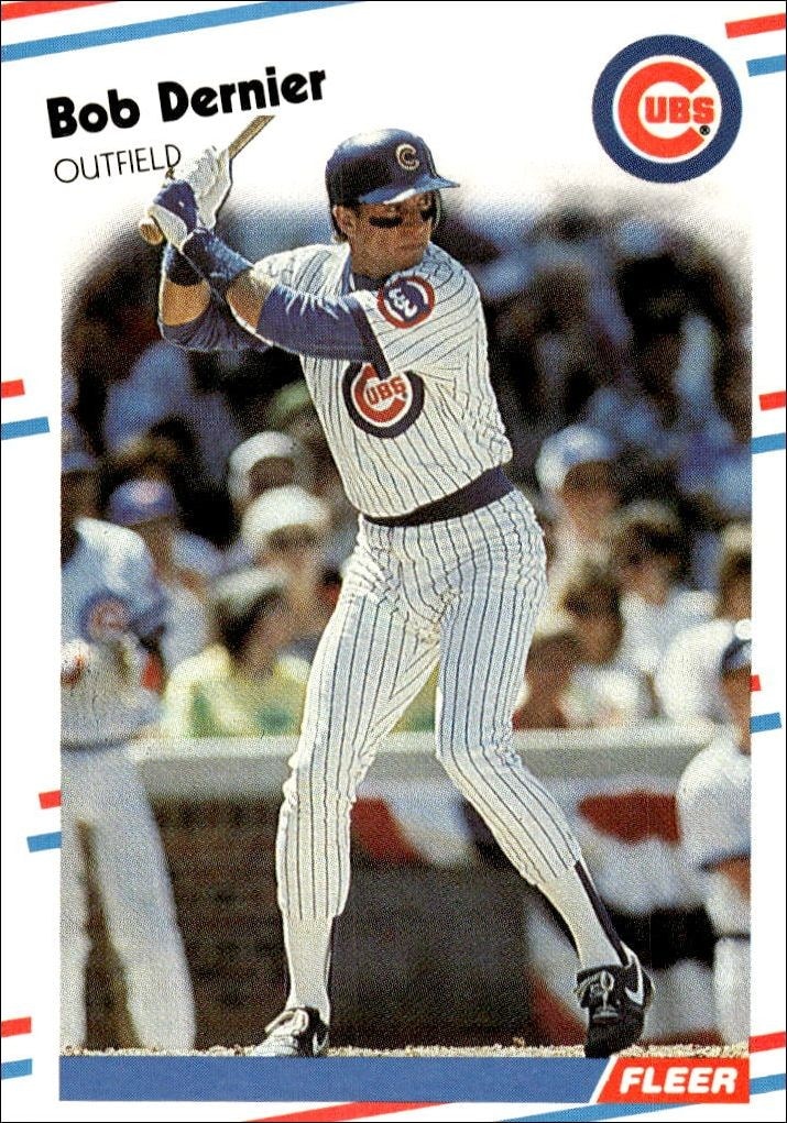 1988 Fleer Bob Dernier #417 trading card