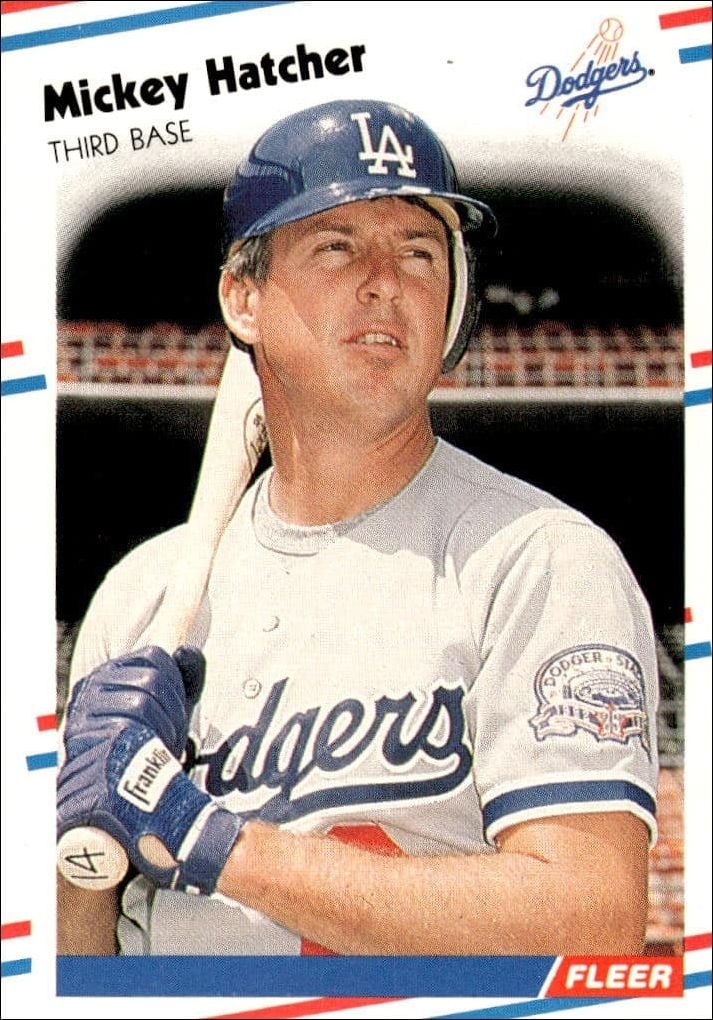 1988 Fleer Mickey Hatcher #516 trading card