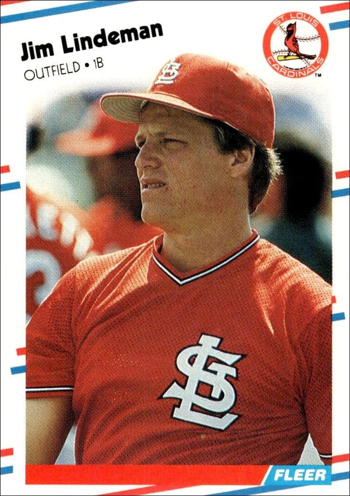 1988 Fleer Jim Lindeman #39 trading card