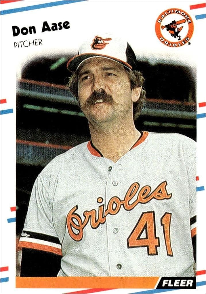 1988 Fleer Don Aase #553 trading card
