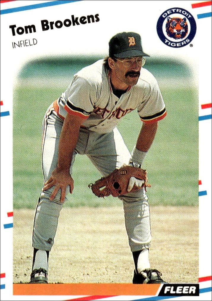 1988 Fleer Tom Brookens #53 trading card