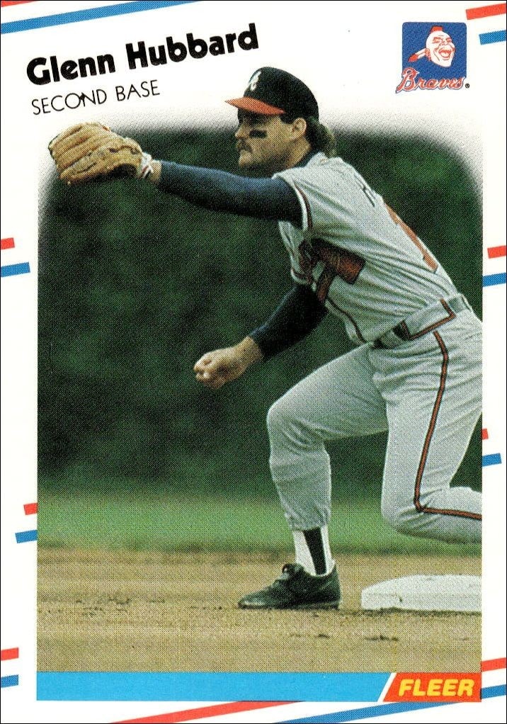 1988 Fleer Glenn Hubbard #542 trading card
