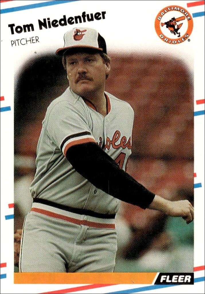 1988 Fleer Tom Niedenfuer #568 trading card