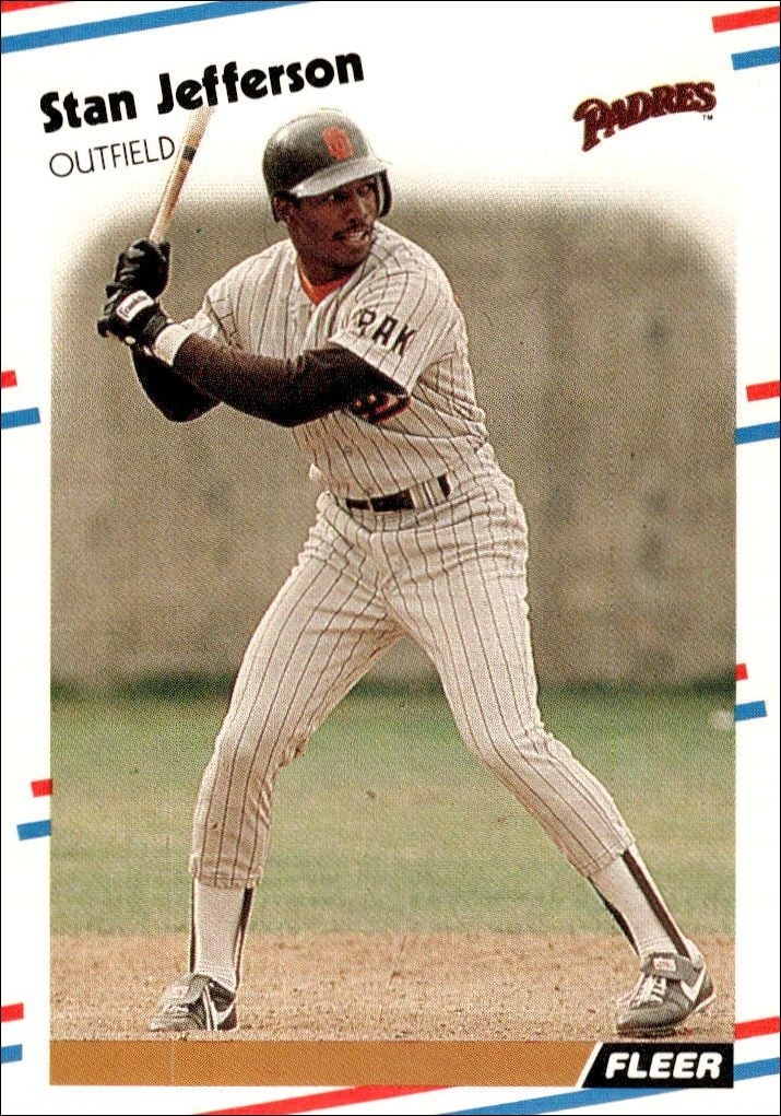 1988 Fleer Stan Jefferson #587 trading card