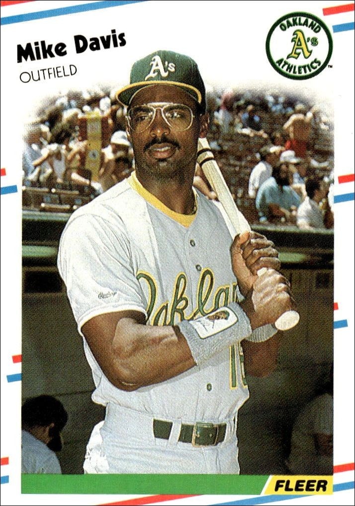 1988 Fleer Mike Davis #277 trading card