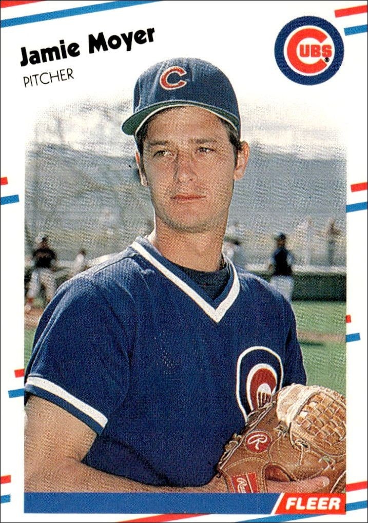 1988 Fleer Jamie Moyer #426 trading card